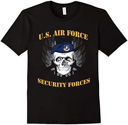 Mens USAF - Security Forces Tshirt 2XL Black