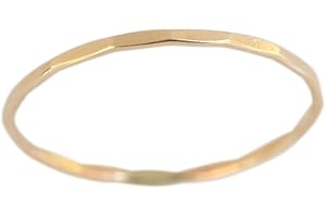 CALIFORNIA TOERINGS.COM TOE-RINGS + THUMB-RINGS + RINGS + ANKLETS 14k Gold Filled 1mm Thin Faceted Plain Band Midi Toe Ring