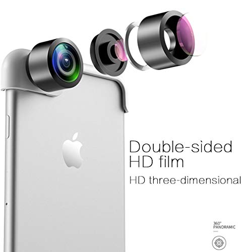 First2savvv 360 Degree VR 3D Panoramic Lens Kit for iPhone X LEN-iPhone X-360-05 - Thumbnail 2