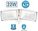 Amico 22W Dusk to Dawn LED Outdoor Lighting,LED Security Light 6000K IP65 Waterproof Dual Head Flood Light