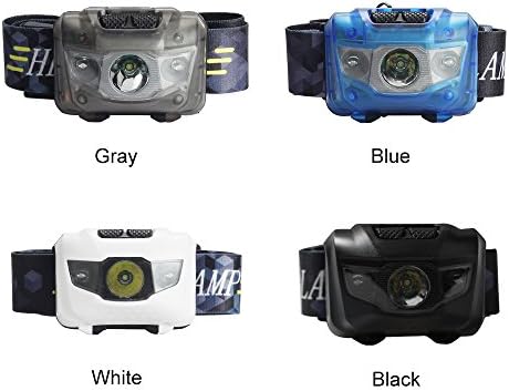 Lvgoo LED Headlamp Flashlight,Water &amp; Shock Resistant with Red Strobe.Waterproof Ultra-light,One of the Lightest (1.76 oz) Headlight.Alkaline Batteries Included.Great for Camping, Hiking,Running