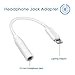 JUNLEI Lightning Adapter[2-Pack],Lightning Connector to 3.5mm Headphone Earphone Extender Jack Adapter Convenient and Suitablefor iPhone 6/6s/7/7 Plus and More - White