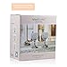 VINCIGANT Silver Crystal Bowl Candle Holder Sets for Dining Room Decorative Centerpieces,Modern House Decor Gifts for Anniversary Celebration,8 Inches Tall