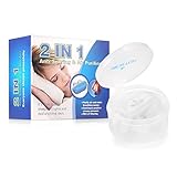 MEXITOP Anti-Snoring Nose Vent, Instant Help for Natural Snore Relief and Improve Breathing, Soft Silicone, Air Purification, White (Activated Carbon Filter Inside) - A Travel Case Included