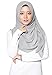 SAFIYA - Hijab for muslim women I Long headscarf islamic scarf turban pashmina shawl cap underscarf pins I Chiffon I Light grey - 75x180cm