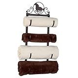Western Horse Metal Towel Rack