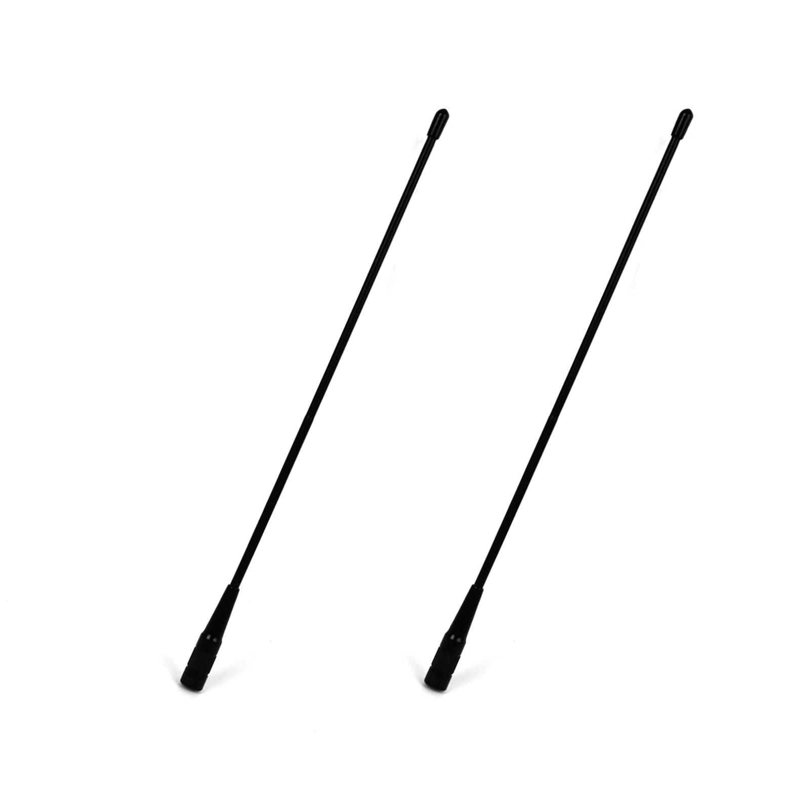 TWAYRDIO SMA Male Walkie Talkie Antenna UHF/VHF 136-174MHz 400-470MHz 39cm(15.3inch) High Gain Whip Soft Aerial for YAESU VX-3R VX-6R VX-7R FT-2DR TYT MD380 2 Way Radio(Pack of 2)