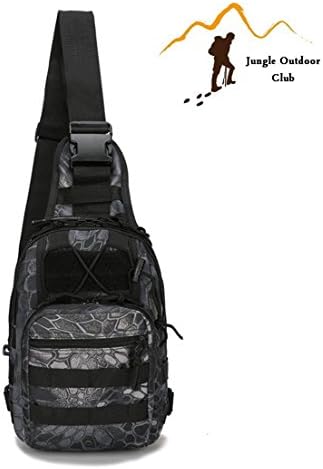 Jungle Oxford Tactical Bags Camouflage Bags MOLLE pockets wild bag Backpack Rucksack Hiking Climbing cycling BBQ Runner Small chest bag , Jungle python
