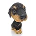 Velener Nodding Dog Ornaments Mini Bobble-Head Toys for Car Decoration (Black and Tan Coonhound)