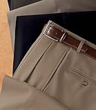 Executive Wool Gabardine Pleated Front Trouser