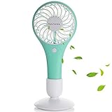 Personal Electric Fan, Tonyhoney Mini Hand Held Portable Battery Operated Fans Small USB Rechargeable Fan for Room Desk, Outdoor Travel & Camping (Macaron Green)