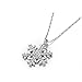 Yoursfs Silver Plated Necklace with Snowflake Pendant Women Fashion Crystal Jewelry Mother's Day Gift