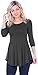 Popana Women’s Casual Short 3/4 Sleeve Tunic Tops for Leggings Loose Fit Shirt