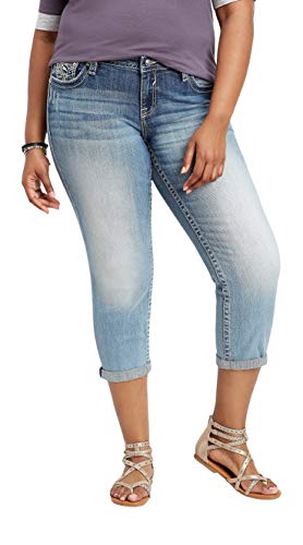 Plus Size Vigoss Busted Embellished Pocket Capri in Bahrain