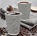 Quality Disposable Hot Coffee Insulated Cups By Golden Spoon – 50 Pack – Stylish Contemporary Ripple Design - Perfect For Coffee Shops And Bars (12 oz, Checkered Design)