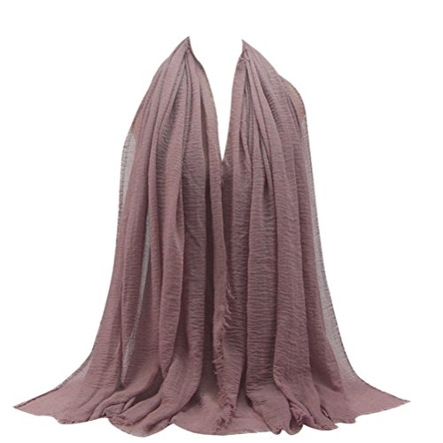 Scarf Shawl,Elaco Premium Viscose Maxi Crinkle Cloud Hijab Scarf Shawl Soft Islam Muslim (F3)
