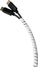 On1shelf Cable Tidy Spiral Wrap White 6mm 2m for Organised Wires view 4