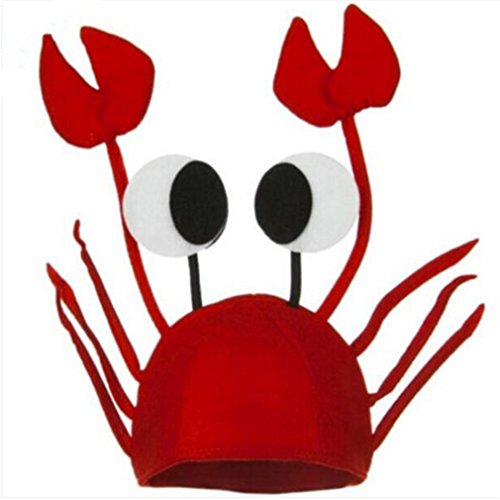 TraveT Lobster Crab Sea Animal Hat for Costume Party Fancy Dress Adult Kids