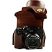 MegaGear Ever Ready Protective Dark Brown Leather Camera Case, Bag for Canon PowerShot G1X , G1 X