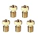 Mercurry 5PCS M6 3D Printer 0.2mm 0.3mm 0.4mm 0.5mm 0.8mm Extruder Brass Nozzle Print Head for E3D Makerbot