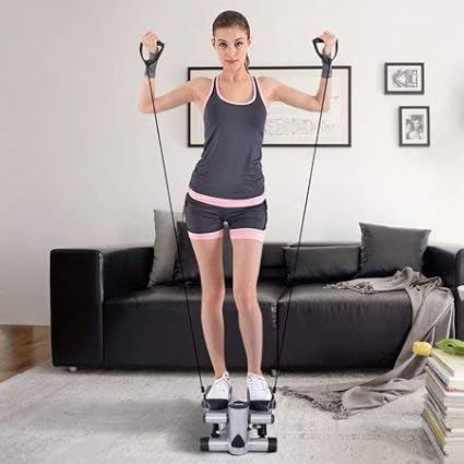 Cbex Stepper Fitness Equipment Aerobic Exercise Home Mini Weight Loss Foot Massage Small Stepper Swing Machine Ropes Fitness Workout W Training Cord Arms Leg Amazon In Health Personal Care