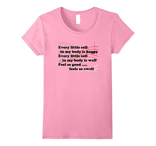 Womens Every Little cell is well Song Laughter Yoga Tshirt Large Pink