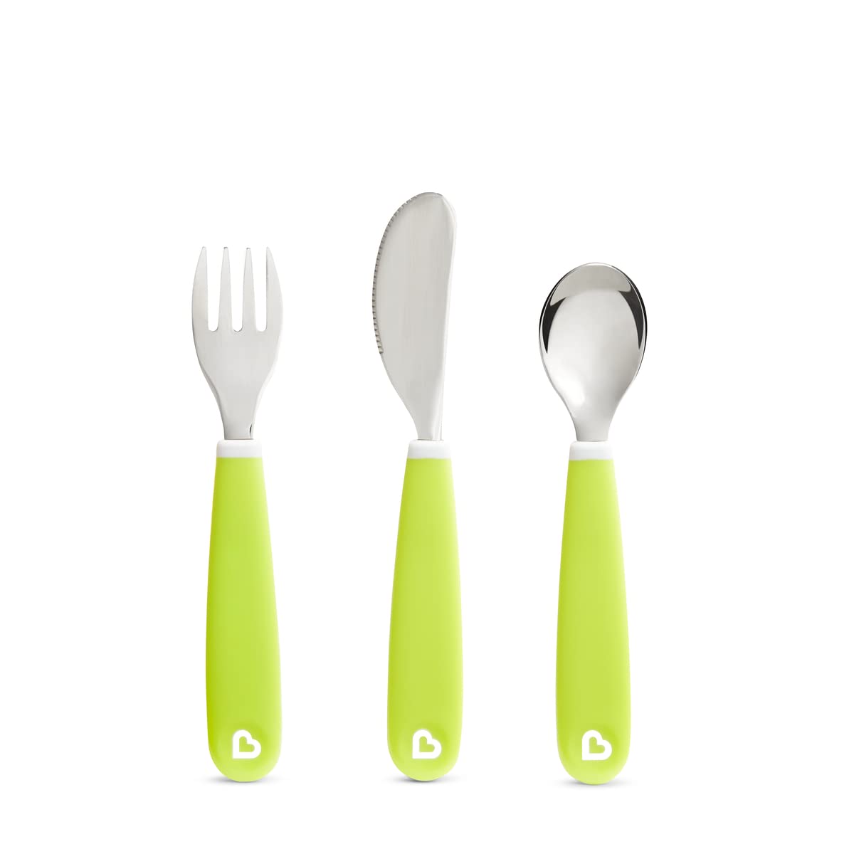 Munchkin Splash Toddler Cutlery Set (Fork, Knife & Spoon), Green