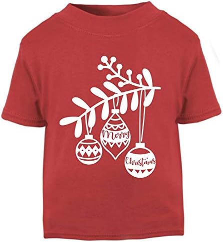 Tees In The Wood Baubles Decorations Branch Christmas Baby and Toddler Short Sleeve T-Shirt