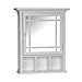 Teamson Home Neal Wooden Over The Toilet Bathroom Removable Wall Medicine Cabinet with 1 Adjustable Shelf 5 Storage Spaces 1 Mirrored Glass Door and 1 Clear Knob, White