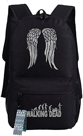 The Walking Dead Zombie Daryl Dixon Wings Backpacks Student Travel Shoulder Bags