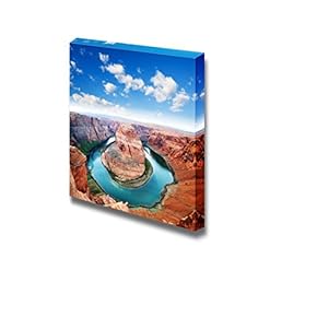 Beautiful Scenery Landscape of Horse Shoe Bend Located in North Rim Grand Canyon Page Arizona - Canvas Art Wall Art - 12" x 12"