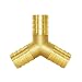 Joywayus 5/8" ID Hose Barb Y Shaped 3 Way Union Fitting Intersection/Split Brass Water/Fuel/Air