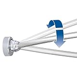 Croydex AD169443YW Spacer Saver Rod, Brushed Nickel