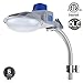 LEONLITE LED Area Light 75W Dusk to Dawn Street Light, Photocell Included, Commercial Lighting, Daylight 5000K, DLC & ETL Listed, Outdoor Security Light, Yard Light or Barn Light, Silver