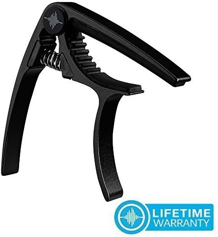 OnnSound Guitar Capo Acoustic And Electric By Onnsound-For Acoustic Guitar,Classical Guitar,Electric Guitar,Ukulele,Banjo & Bass. Best Capo For Fast Change & No Fret Buzz-Durable & Lightweight (Black)