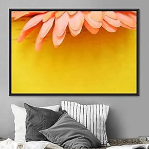 signwin Framed Canvas Wall Art Bright Flowers Closeup...