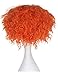 Morvally Short Curly Orange Wigs Unisex Heat Resistant Hair for Cosplay Costume Holloween Party