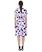 ZAFUL Women Short Sleeve V Neck Collect High Waist Knee Length Floral A-Line Dress