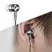 Yugoo in Ear Earbuds Wired Earphones Metal Stereo Noise Isolating Headphones with Mic for Apple Devices, Android Smartphone, Mp3/Mp4 Player, Laptop, Tablet, Etc.(Silver with Black)