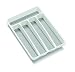 madesmart Classic Mini Silverware Tray - White | CLASSIC COLLECTION | 5-Compartments | Kitchen Organizer |Soft-grip Lining and Non-slip Rubber Feet | BPA-Free