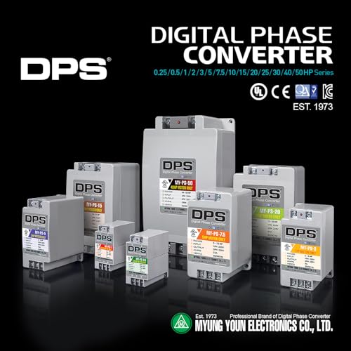 DPS 20HP MY-PS-20 Used for 15HP(11kW) 45A Motor, Single to 3 Phase Converter, 1 DPS Must Be Used for 1 Motor Only, Input/Output 200-240V, UL Listed
