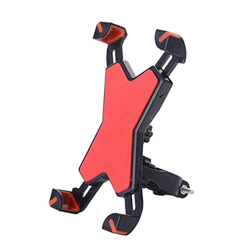 Feccile S-ports & Fit-ness Universal Motorcycle Bike Cell Phone Holder Bicycle Handlebar Mount,1Pcs (Red) - Thumbnail 4