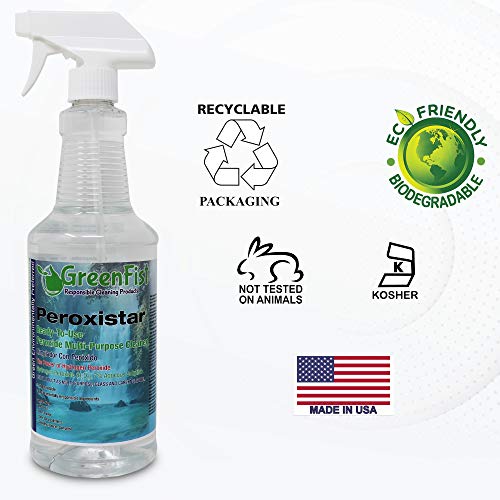 GreenFist PeroxiStar Hydrogen Peroxide Multi Surface Cleaner Disinfectant [Ready to Use], (Spray Bottle 32 oz) - Thumbnail 6