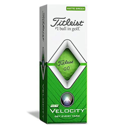 Titleist Velocity Golf Balls, Matte Green, (One Dozen) (T8425SM