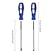 Phillips Screwdriver and Slotted Screwdriver,QM-STVR 8'' Screwdriver Length Shank Screwdriver Magnetic Tip Cross Head Flat Head NO.2 Screwdriver (2 pack 8'' phillips and slotted screwdriver)