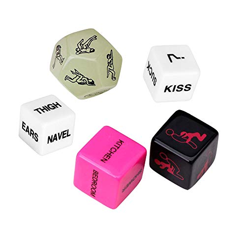 Funny and Romantic Role Playing Dice Game Set of 6,Novelty Gift for Honeymoon bacherette Party,Him and Her, Bridal Shower, Groom Roast,Newlyweds, Wedding, Anniversary, Marriage New 2019