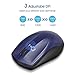 VicTsing Wireless Gaming Mouse, 7-Button Design, 4800 DPI High Precision Optical Sensor, 5 Adjustable DPI Mice(4800/2000/1600/1200/800) with 2 Programmable Side Buttons, Blue