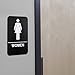 Excello Global Products Plastic Restroom Sign: Easy to Mount with Braille (ADA Compliant), Great for Business & Restaurants - 6