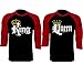 King and Queen Shirts Couple Matching Raglan 3/4 Sleeve T-Shirt for HIS & HER