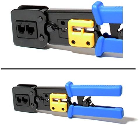 DSC-6082R, EZ RJ Professional Heavy Duty Crimp Tool, EZ RJ45 Pro Ethernet Crimp Cutter for RJ-45 RJ12 RJ11 Connector, HD Crimping Tool with Wire Cutter